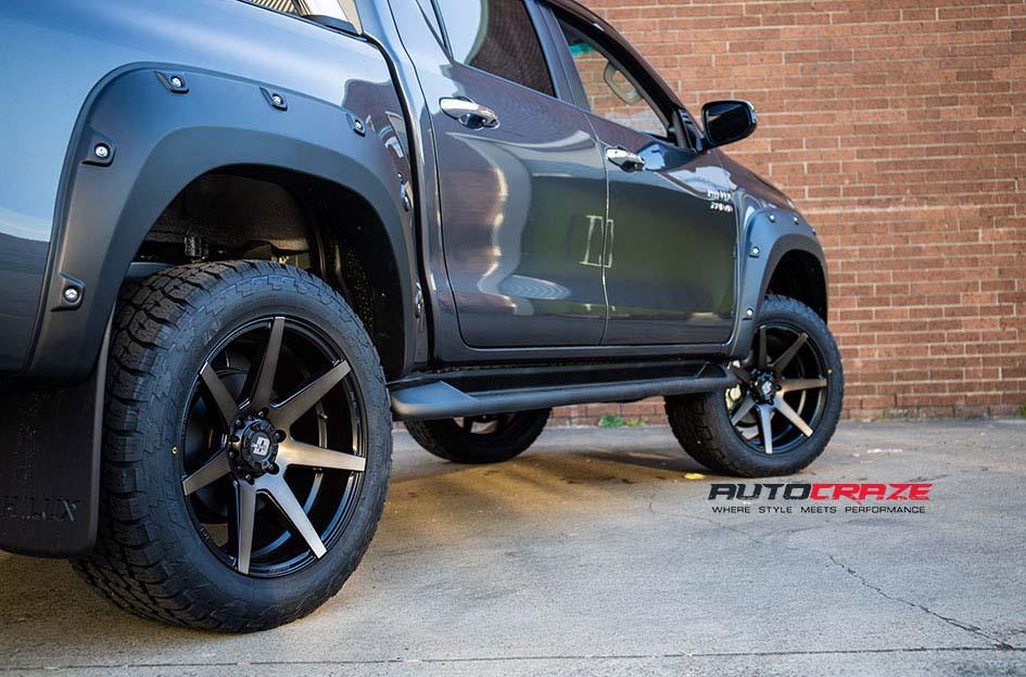 TOYOTA HILUX N80 4WD AVALANCHE MACHINED FACE MATTE BLACK DARK TINT